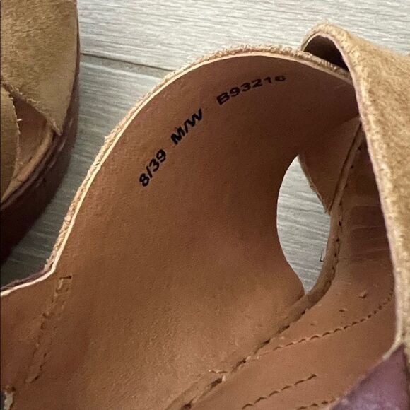 Born Emmy Wedge Sandals Women's Brown Leather Comfort Cross Strap Platform Sz 8 - Picture 7 of 7